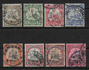 GERMAN EAST AFRICA SG15/22 1901 SET TO 40p USED