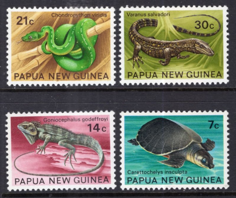 Papua New Guinea 344-347 Reptiles MNH VF