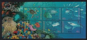 Australia Shark Marlin Turtle Angelfish Marine Life MS 1995 MNH SG#MS1562