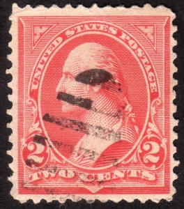 1895, US 2c, Washington, Used, bright shade, Sc 267