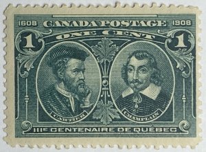 CANADA 1908 #97 Quebec Tercentenary Issue - MH (CV 30$ +)