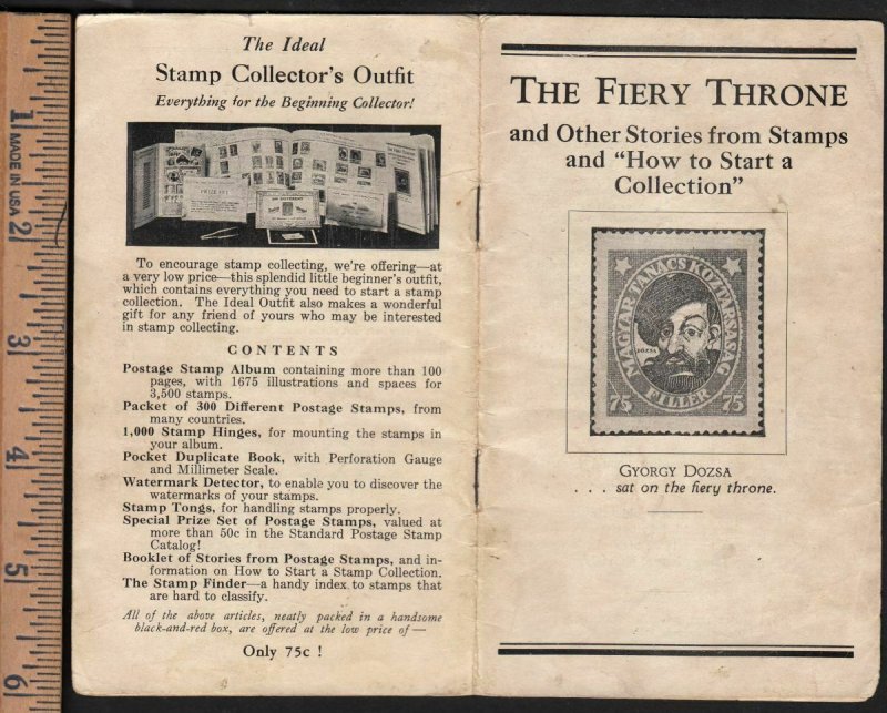 1932 The Fiery Throne stamp stories H E Harris 24 pgs