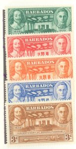 Barbados #202-206  Single (Complete Set)