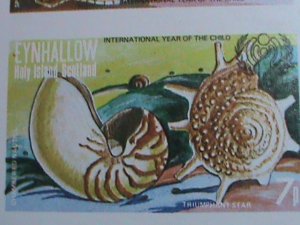 EYNHALLOW-SCOTLAND 1972 -WORLD LOVELY SEA SHELLS  IMPERF-MNH SHEET VERY FINE