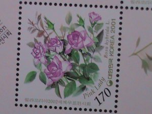 ​KOREA-2002 SC# 2058a-PINK LADY-PHILAKOREA'2002 STAMP SHOW S/S-VERY FINE