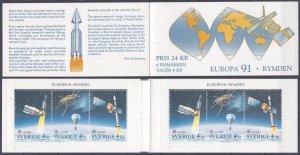 1991 Sweden  1663-65/B186/MH159 Europa CEPT / Rocket Hermes 10,00 €