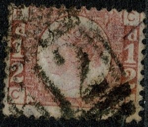 QV 1870-79 1/2d Red-Rose Wmk. 9 (halfpenny) used S.G. 49 Pl.14