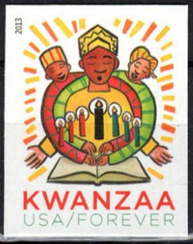 USA NO Die Cuts Sc. 4845a (46¢) Kwanzaa 2013 MNH