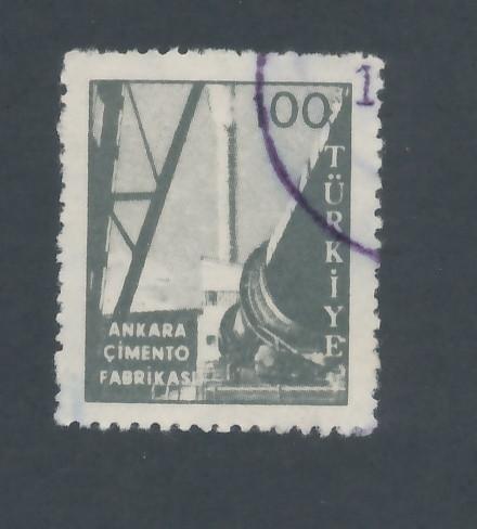 Turkey 1959 Scott 1455 used - 100k, Ankara ciment factory