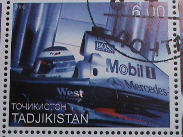 TAJIKISTAN -2000-MC LARREN-FORMULA 1-RACE CARS CTO SHEET VERY FINE