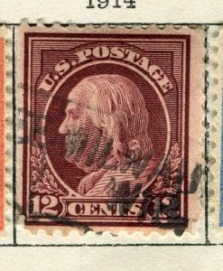 USA; 1914 early Presidential series issue fine used 12c. value