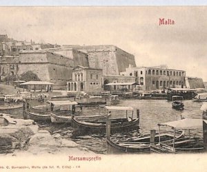 MALTA KEVII Postcard *Marsamusetto* Undivided Back PPC 1904 Valetta Oval PJ149