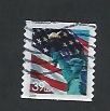 Sctt # 3982  used  coil single  Flag & Liberty