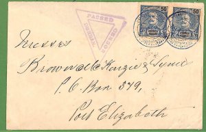 52100 - LOURENCO MARQUES - POSTAL HISTORY - Boer WAR BLUE POSTMARK - COVER  1902