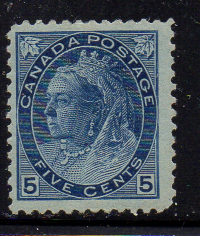 Canada Sc 79 1899 5c Blue Victoria numeral issue stamp miny