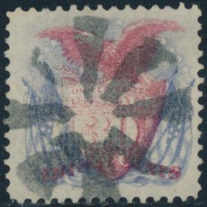 #121 VF+ USED WITH FANCY CANCEL CV $450.00 BQ7475