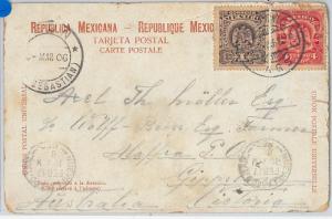 58627 -  MEXICO  - POSTAL HISTORY:  POSTCARD  to VICTORIA Australia 1906 EAGLES