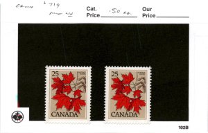 Canada, Postage Stamp, #719 (2 Ea) Mint NH, 1977 (AB)