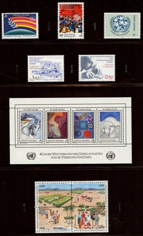 U. N. - Vienna 57 - 66 MNH  - 1986 Yearset .  2017 SCV $14.10