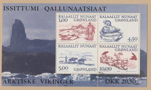 Greenland Grönland Scott #380-383 Arctic Vikings MNH souvenir sheet