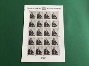 Liechtenstein 1966 Special Mint Never Hinged Stamps Sheet  R44074