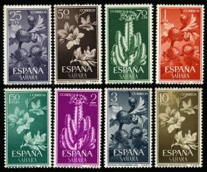 SPANISH SAHARA Sc 118-125 MNH - 1962 Flowers Issue COMPLETE SET