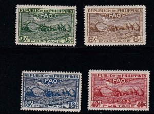 Philippines # 522-524, C67, Freedom From Hunger, Mint NH 1/2 Cat.