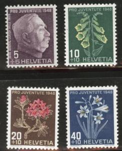 Switzerland Scott B179-182 MH* 1948 semipostal set