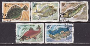 Russia 1983 Sc 5164-8 Various Food Fish throughout the Soviet Union Stamp CTO