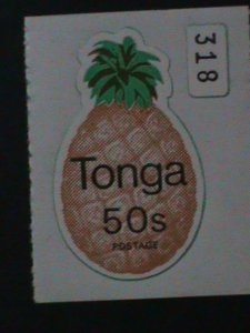 ​TONGA-RARE LOVELY BEAUTIFUL PINEAPPLE SHAPE CUT STAMP-MINT VF-KEY STAMP