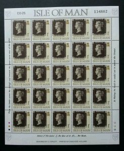 Isle Of Man Penny Black 1990 Postal Service (sheetlet) MNH