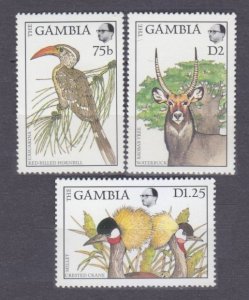 1988 Gambia 740,743-744 Birds 2,50 €