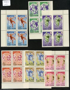 VIETNAM SCOTT #2539/44 COMPLETE SET OF  SOCCER BLOCKS  MINT NEVER HINGED