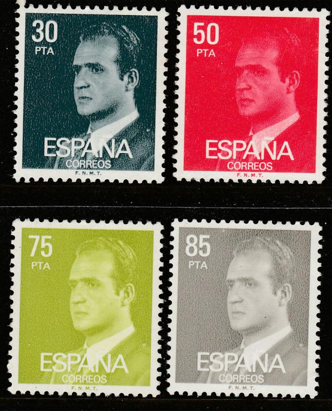 SPAIN 2190//2194, KING JUAN CARLOS, SHORT SET. MINT, NH. F-VF. (68)