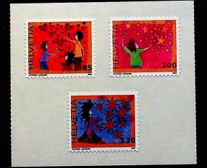SWITZERLAND Sc 1279-81 NH ISSUE OF 2007 - LOVE - Sc$7 - (WS25)