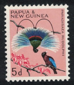 Papua NG Blue Bird of Paradise 5d 1965 MNH SG#63