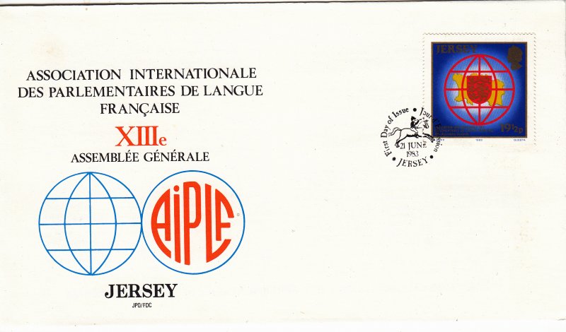 Jersey 1983,  Association,  on FDC