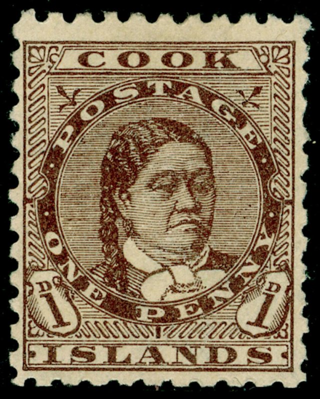 COOK ISLANDS SG13b, 1d bistre-brown, UNUSED. Cat £30.