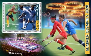 Stamps. Olympic 2028 LA Field Hockey 2024 year 6 sheets perforated