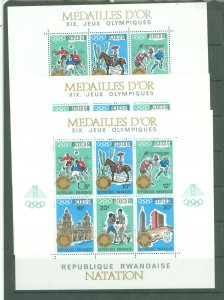 Rwanda #254v Mint (NH) Souvenir Sheet (Olympics)