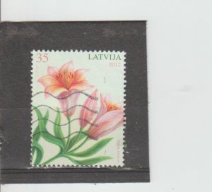 Latvia  Scott#  802  Used  (2012 Lilies)