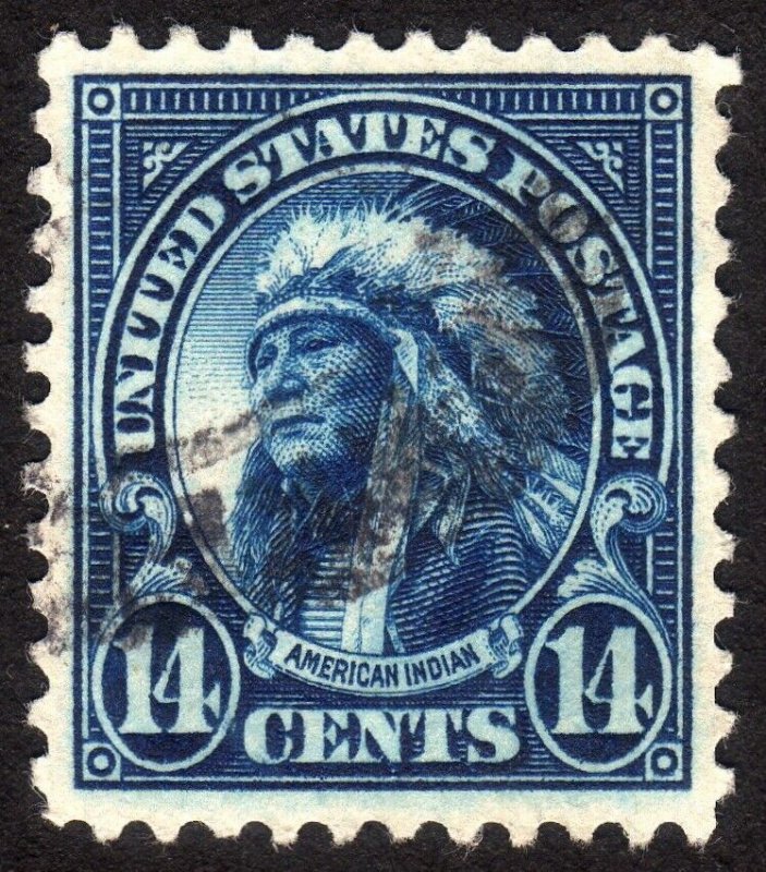 1923, US 14c, American Indian, Used, Well centered, Sc 565