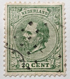 Stamp Europe Netherlands Series of 1872-88 King William III A5 #28 used