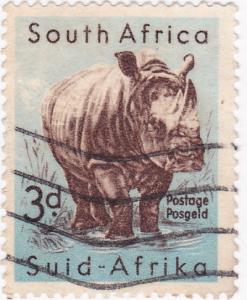 South Africa - 1954 Wild Animals Rhinoceros 3d used SG 155