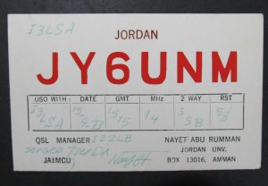 6363 Amateur Radio QSL Card Amman Jordan