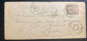 1902 Anaam Vietnam Indochina Cochina Cover To Lyon France