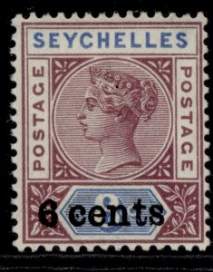 SEYCHELLES EDVII SG40, 6c on 8c brown-purple & ultramarine, LH MINT. 