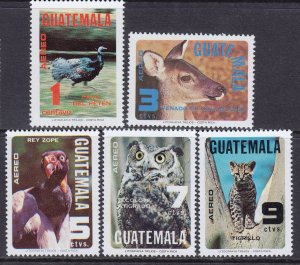 Guatemala 1979 Wildlife Conservation Complete Mint MNH Set SC C675-C679 CV $24