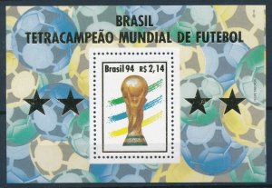 [110846] Brazil 1994 Football soccer Winner World Cup USA Souvenir Sheet MNH 
