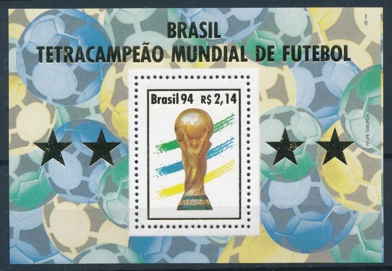 [110846] Brazil 1994 Football soccer Winner World Cup USA Souvenir Sheet MNH